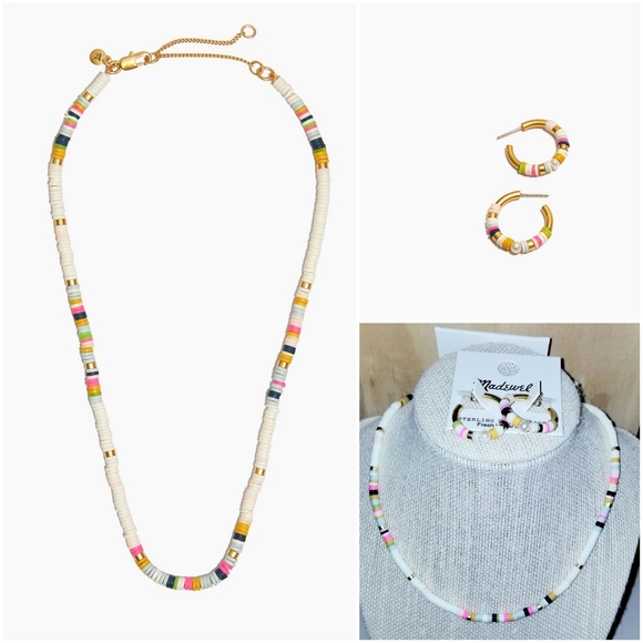 Madewell Jewelry - MADEWELL Colorful Necklace and Earrings